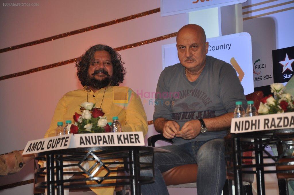 Amole Gupte, Anupam Kher at  FICCI FRAMES 2014 in Mumbai on 14th March 2014