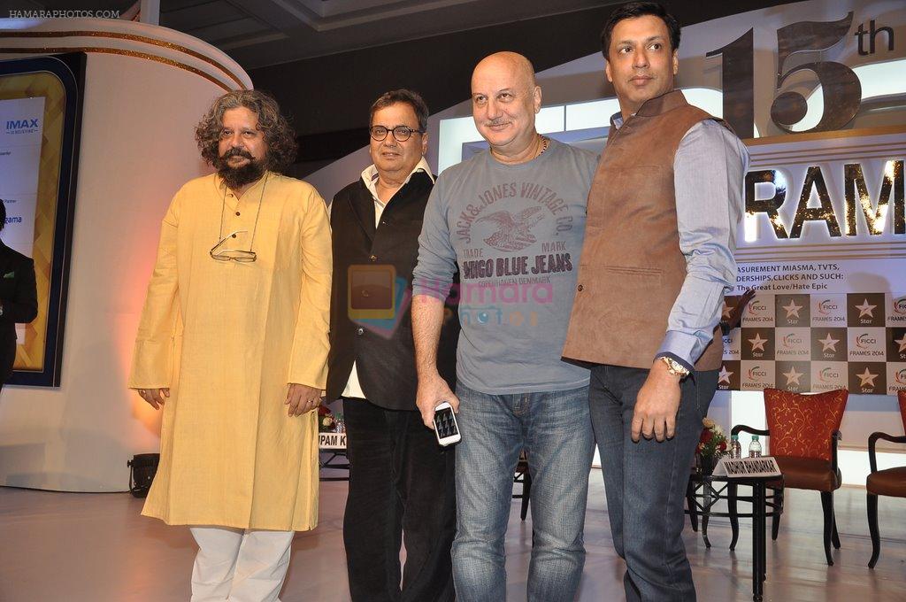 Amole Gupte, Anupam Kher, Subhash Ghai, Madhur Bhandarkar at  FICCI FRAMES 2014 in Mumbai on 14th March 2014
