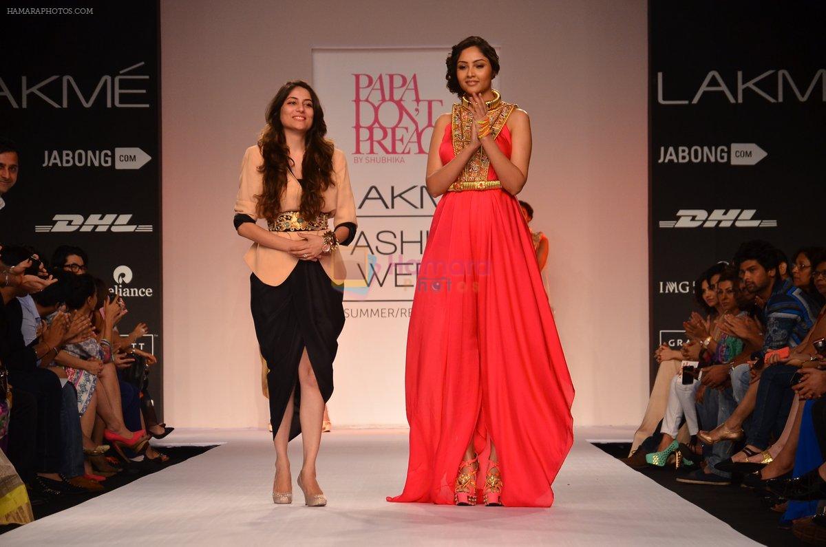 Model walk for Papa Dont Preach show by Shubhita  Davda Show at LFW 2014 Day 4 in Grand Hyatt, Mumbai on 15th March 2014
