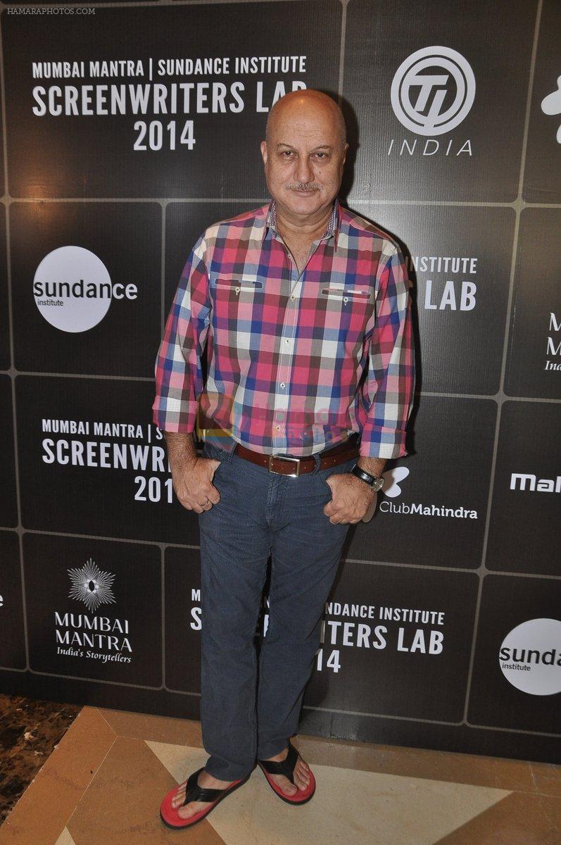 Anupam Kher at Mumbai Mantra-Sundance Screenwriters Brunch in Mumbai on 17th March 2014