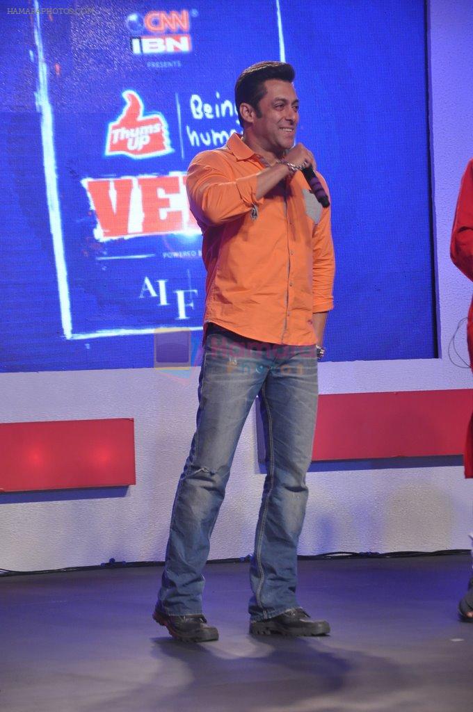 Salman Khan at CNN IBN Veer event in Lalit Hotel, Mumbai on 23rd March 2014