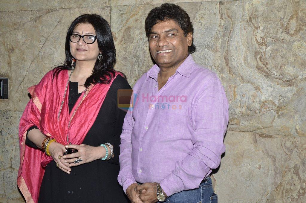 Johnny Lever, Sarika at Club 60 screening on occasion of 100 days and tribute to Farooque Shaikh in Lightbox, Mumbai on 23rd March 2014