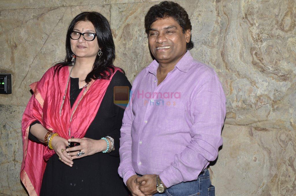 Johnny Lever, Sarika at Club 60 screening on occasion of 100 days and tribute to Farooque Shaikh in Lightbox, Mumbai on 23rd March 2014