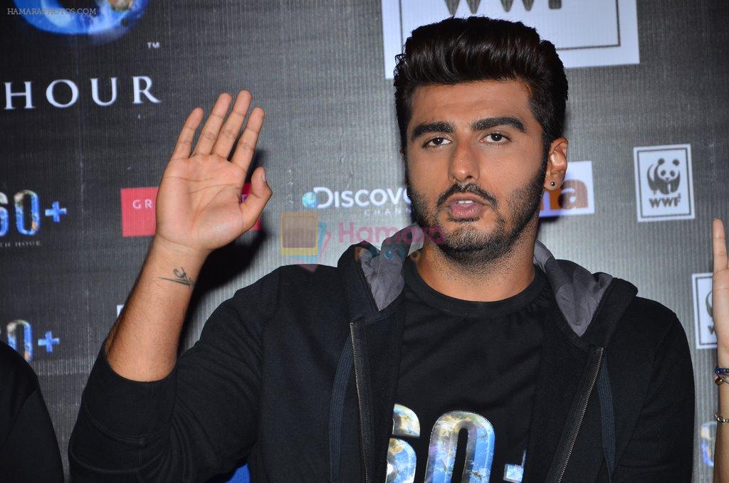 Arjun Kapoor at 60+ Earth Hour press conference in Grand Hyatt, Mumbai on 25th March 2014