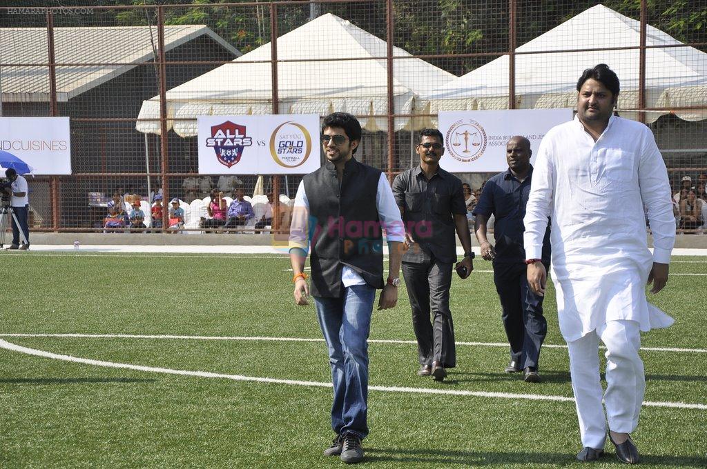 Aditya Thackeray at Celebrity Football Match 2014 in Mumbai on 29th March 2014