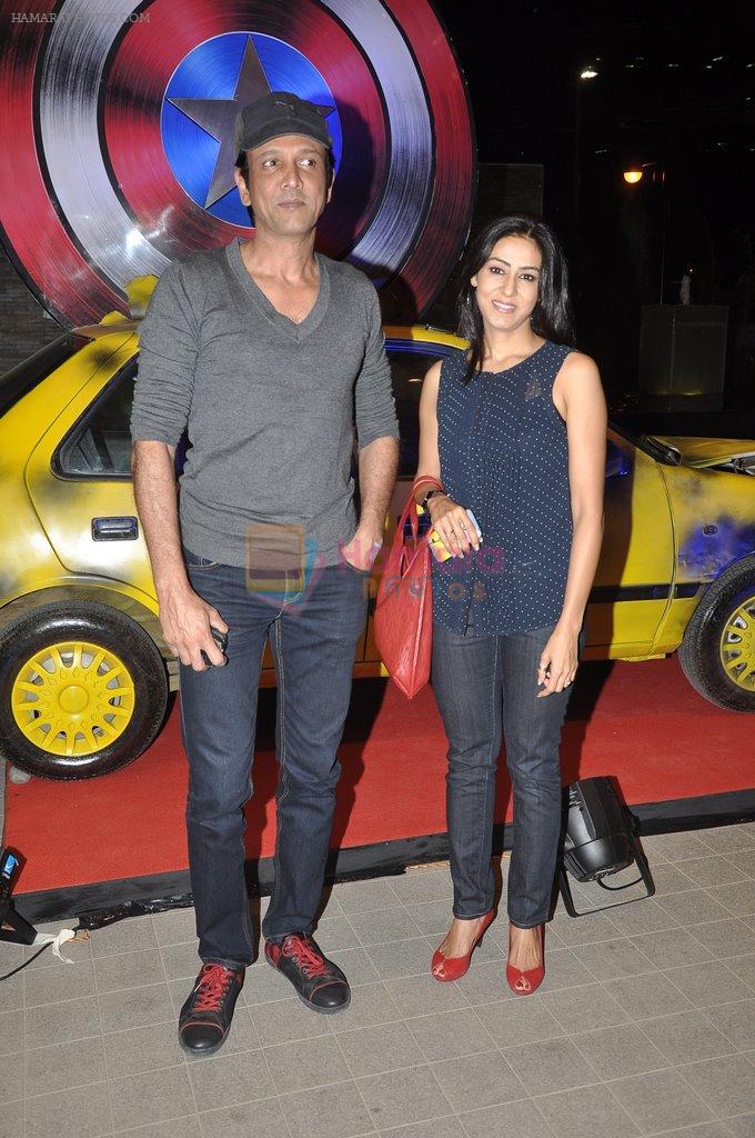 Kay Kay Menon, Nivedita Bhattacharya at Captain America Screening in Mumbai on 1st April 2014