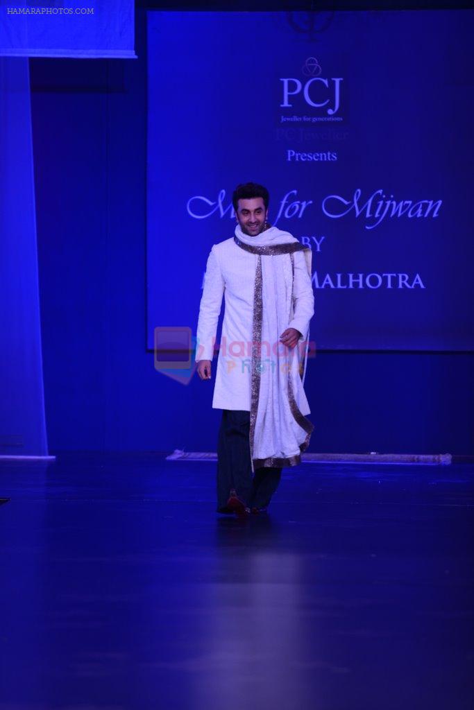 Ranbir Kapoor walk the ramp for Manish Malhotra Show Men for Mijwan in Mumbai on 1st April 2014