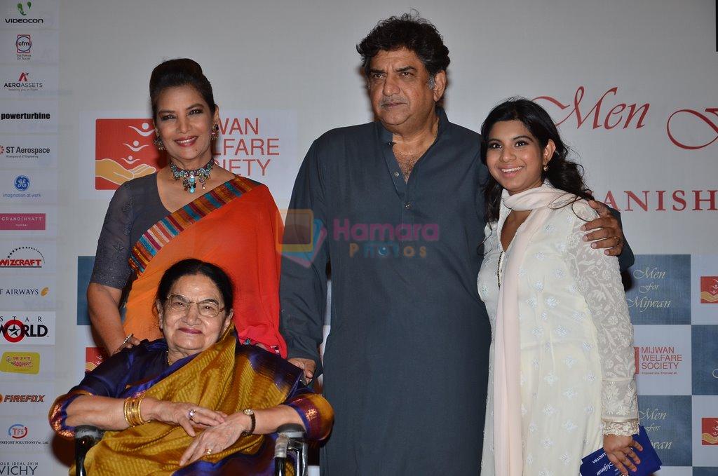 Shabana Azmi at the red carpet for Manish Malhotra Show Men for Mijwan in Mumbai on 1st April 2014