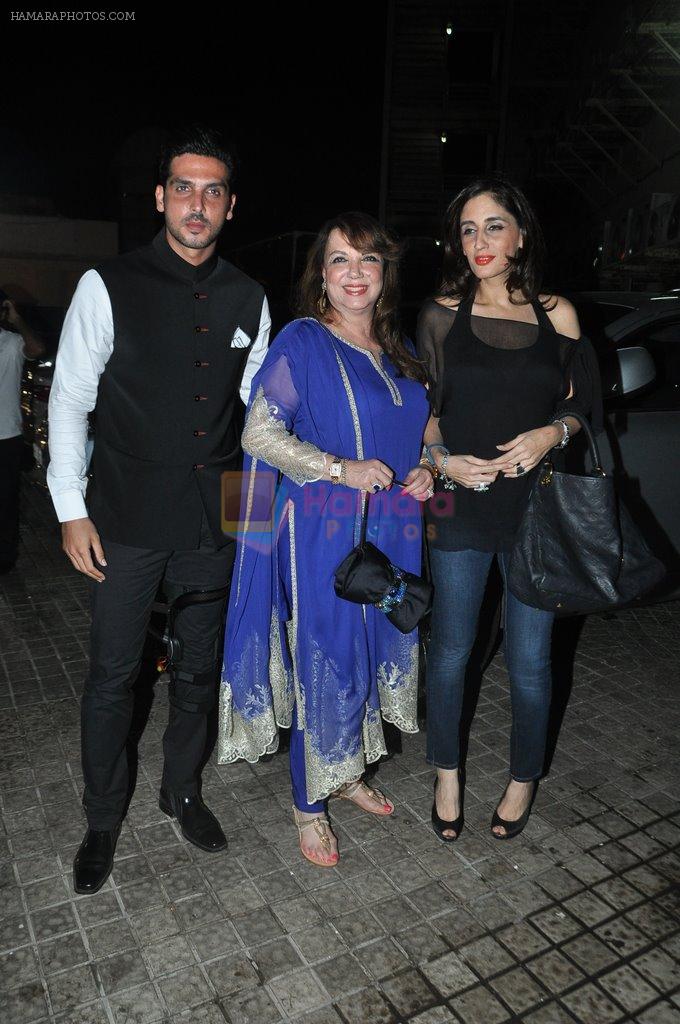 Zayed Khan, Farah Ali Khan, Zarine Khan at Main Tera Hero screening in PVR, Mumbai on 3rd April 2014