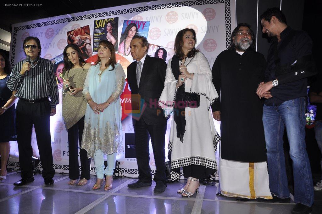 Sanjay Khan, Zarine Khan, Farah Khan Ali, DJ Aqeel at Savvy Magazine special issue launch in F Bar, Mumbai on 7th April 2014