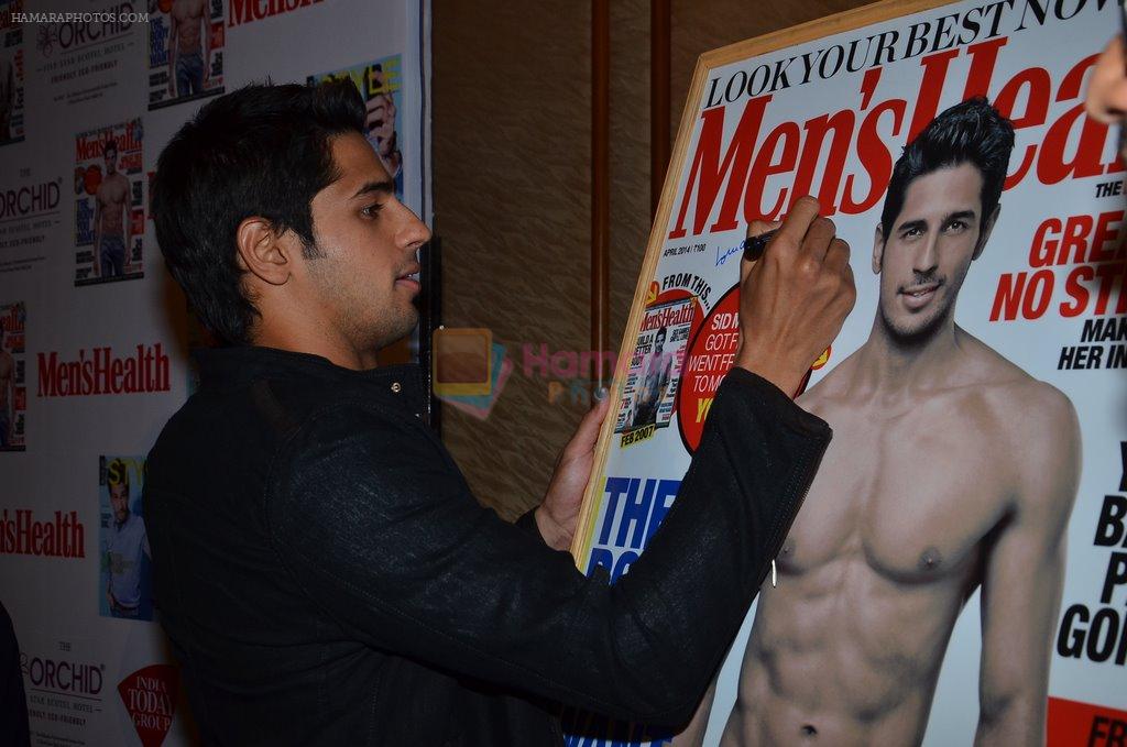Sidharth Malhotra at Men's Health issue launch in Orchid, Mumbai on 12th April 2014
