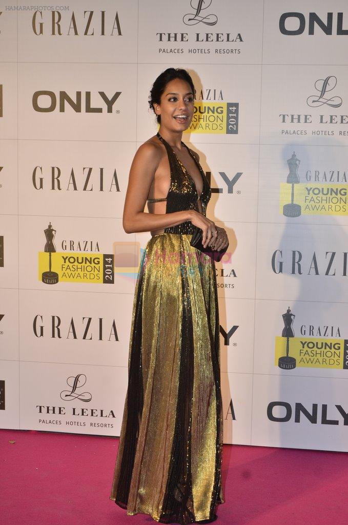 Lisa Haydon at Grazia Young awards red carpet in Mumbai on 13th April 2014