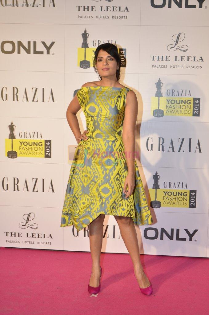Richa Chadda at Grazia Young awards red carpet in Mumbai on 13th April 2014