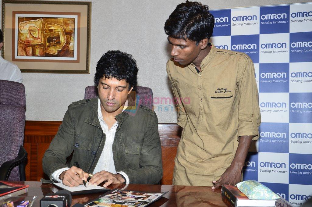 Farhan Akhtar at an event organised by Omron on 17th April 2014