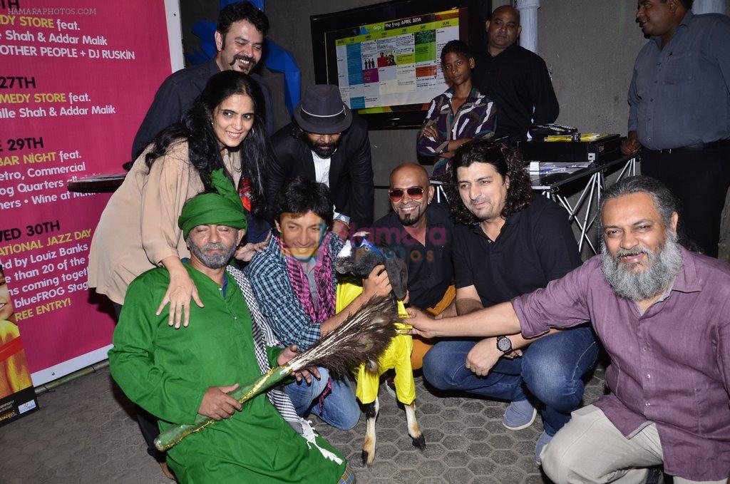 Anshuman Jha, Asif Basra, Janaki Vishwanathan at Yeah Hain Bakrapur music promotion in Blue Frog, Mumbai on 21st April 2014