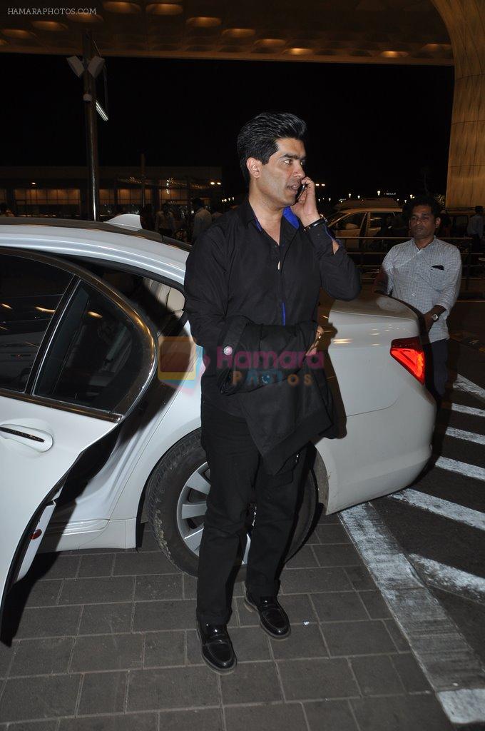 Manish Malhotra at  IIFA Day 2 departures in Mumbai Airport on 22nd April 2014