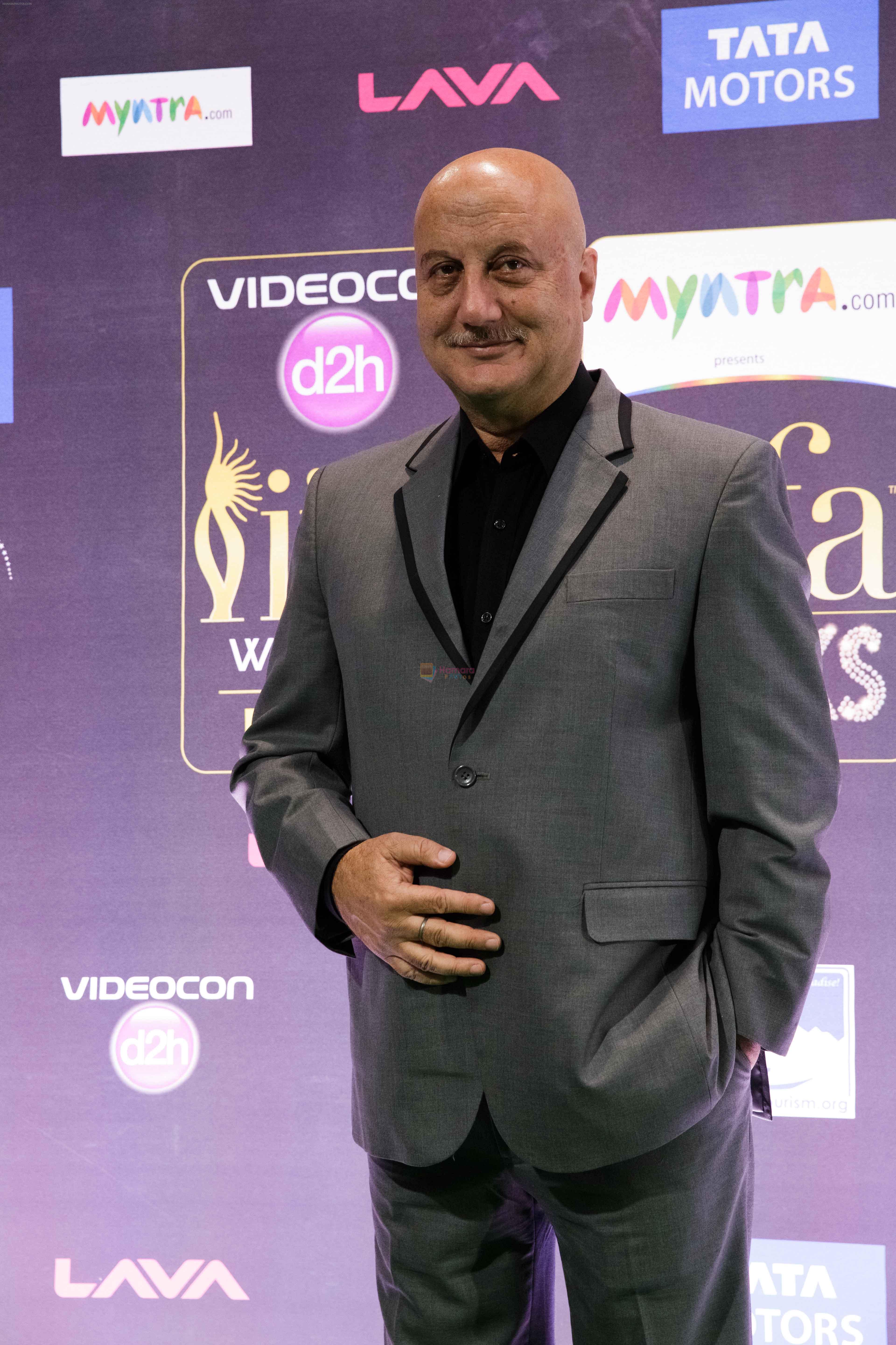 Anupam Kher at IIFA ROCKS Green Carpet in Tampa Convention Center on 24th April 2014
