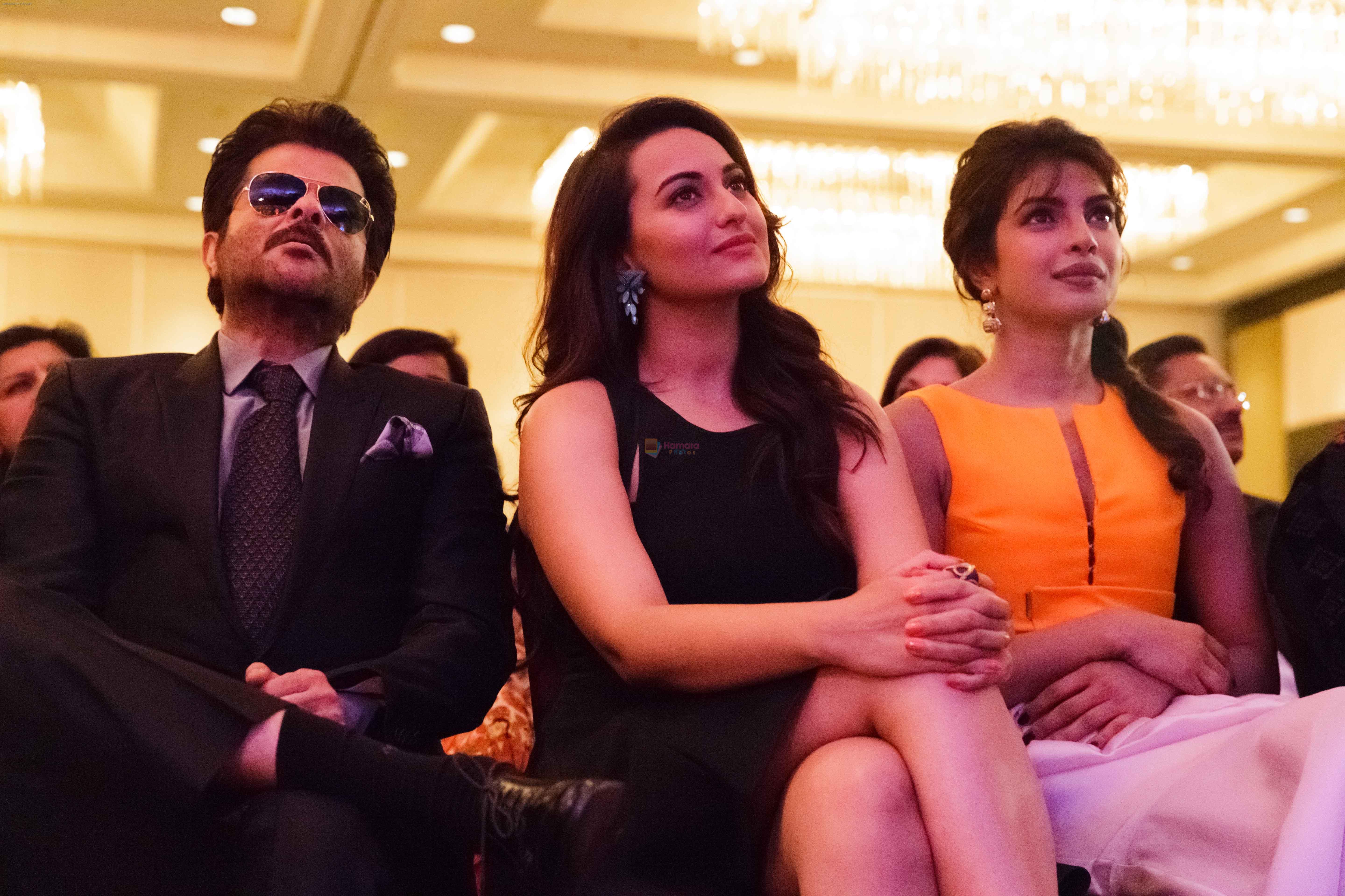 Anil Kapoor, Sonakshi Sinha, Priyanka Chopra at IIFA Weekend Opening Press Conference in Hilton Downtown Hotel on 24th April 2014