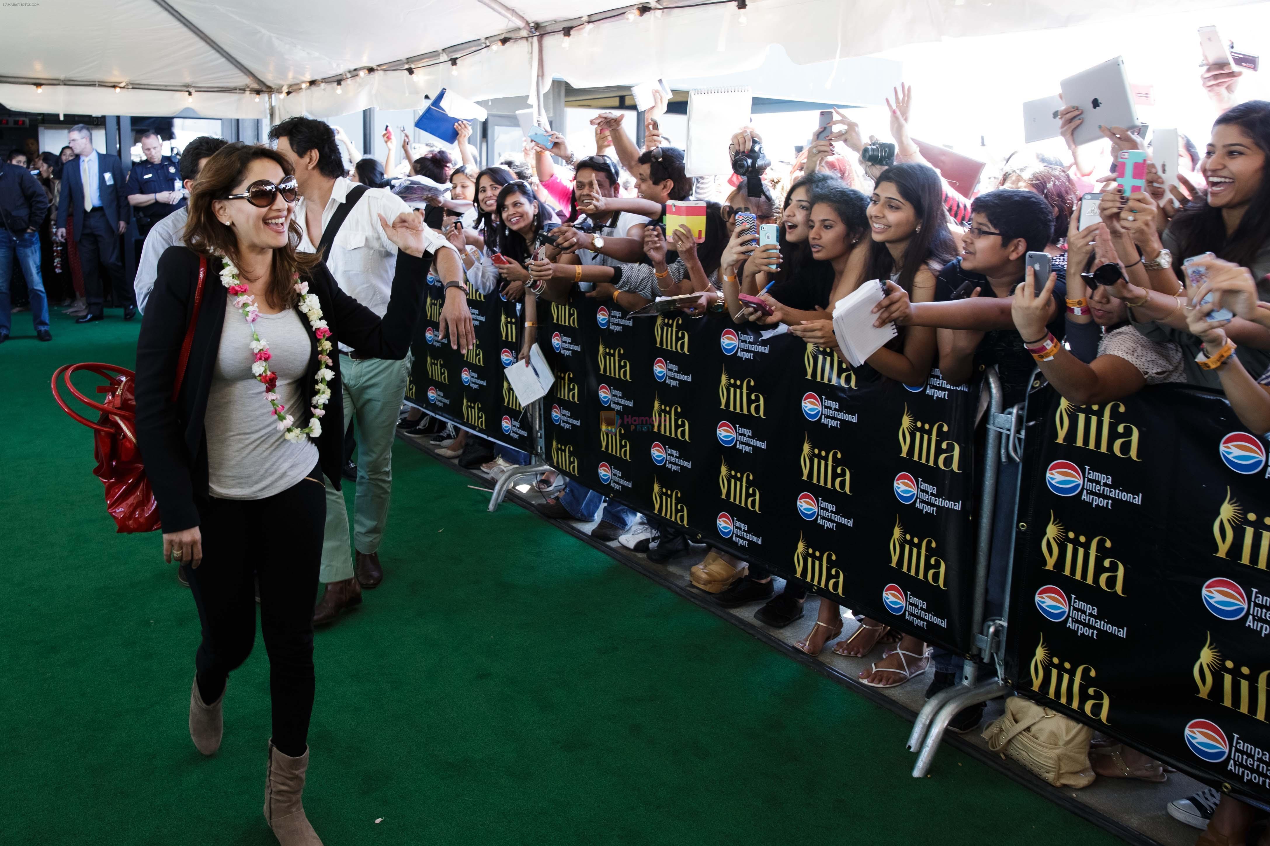 Madhuri Dixit Nene arrives at Tampa International Airpot on 25th April 2014 for IIFA