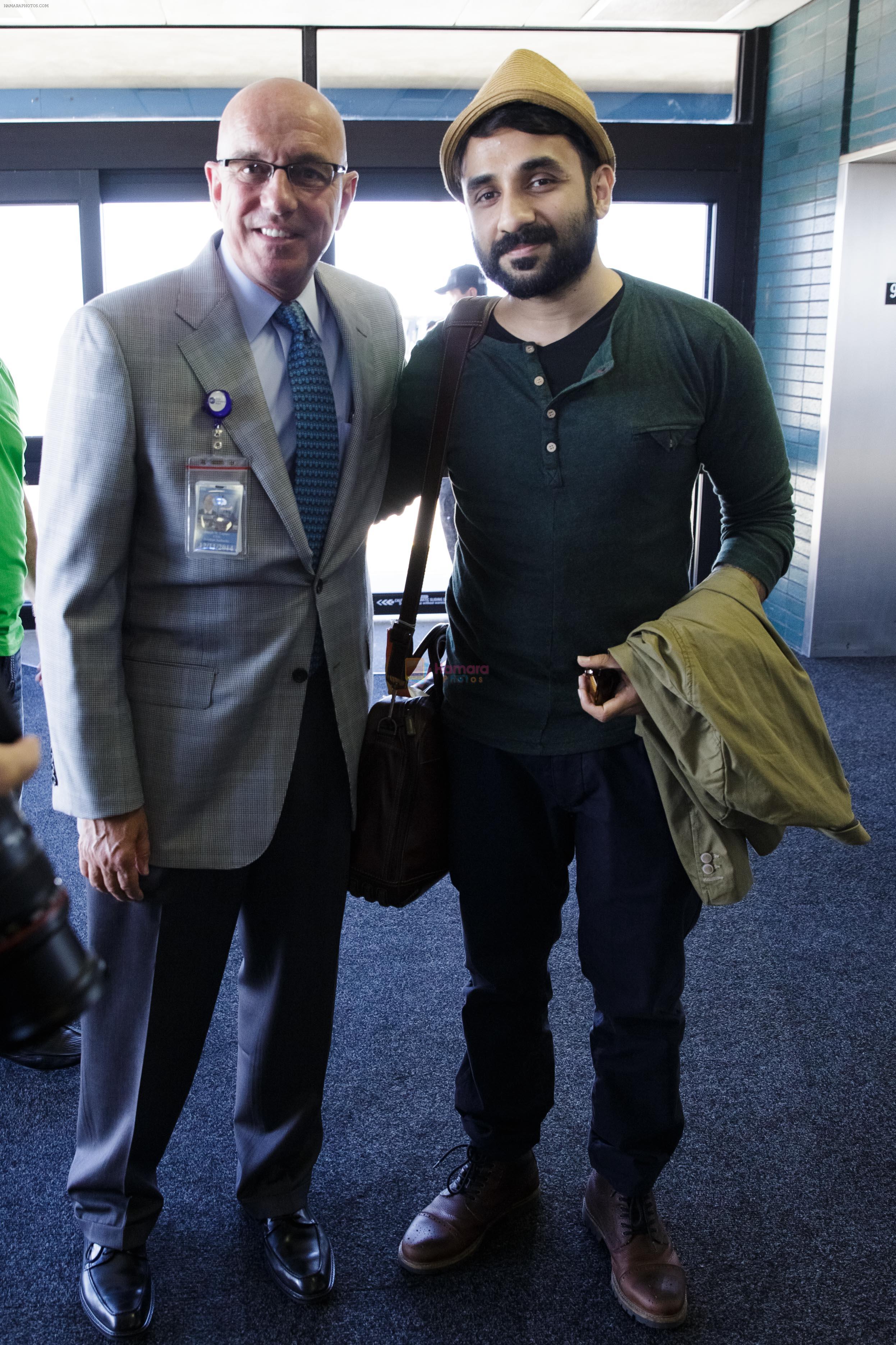 Vir Das arrives at Tampa International Airpot on 24th April 2014 for IIFA