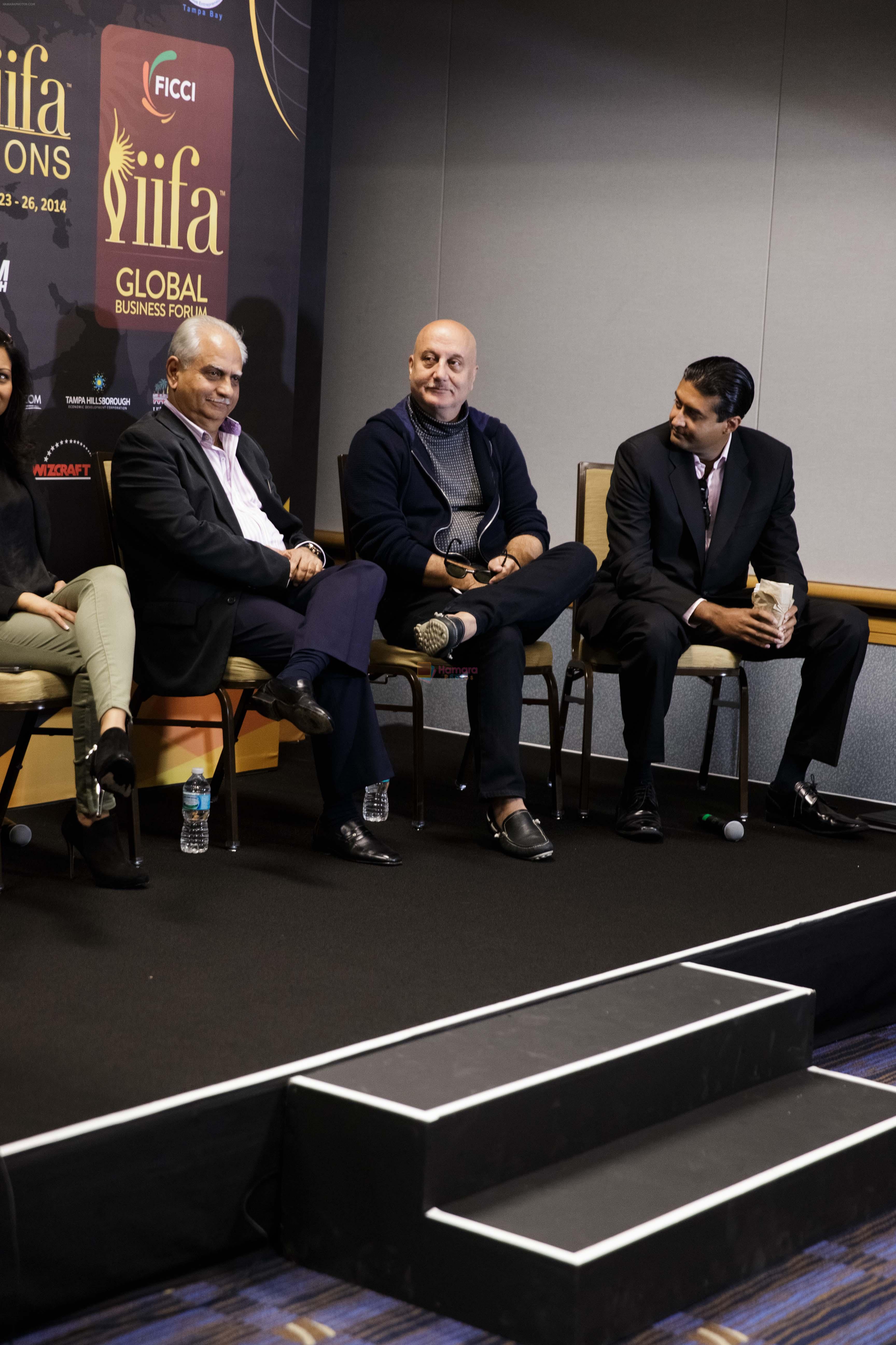 Anupam Kher, Ramesh Sippy at FICCI-IIFA Global Business Forum in Tampa Convention Centre on 25th April 2014