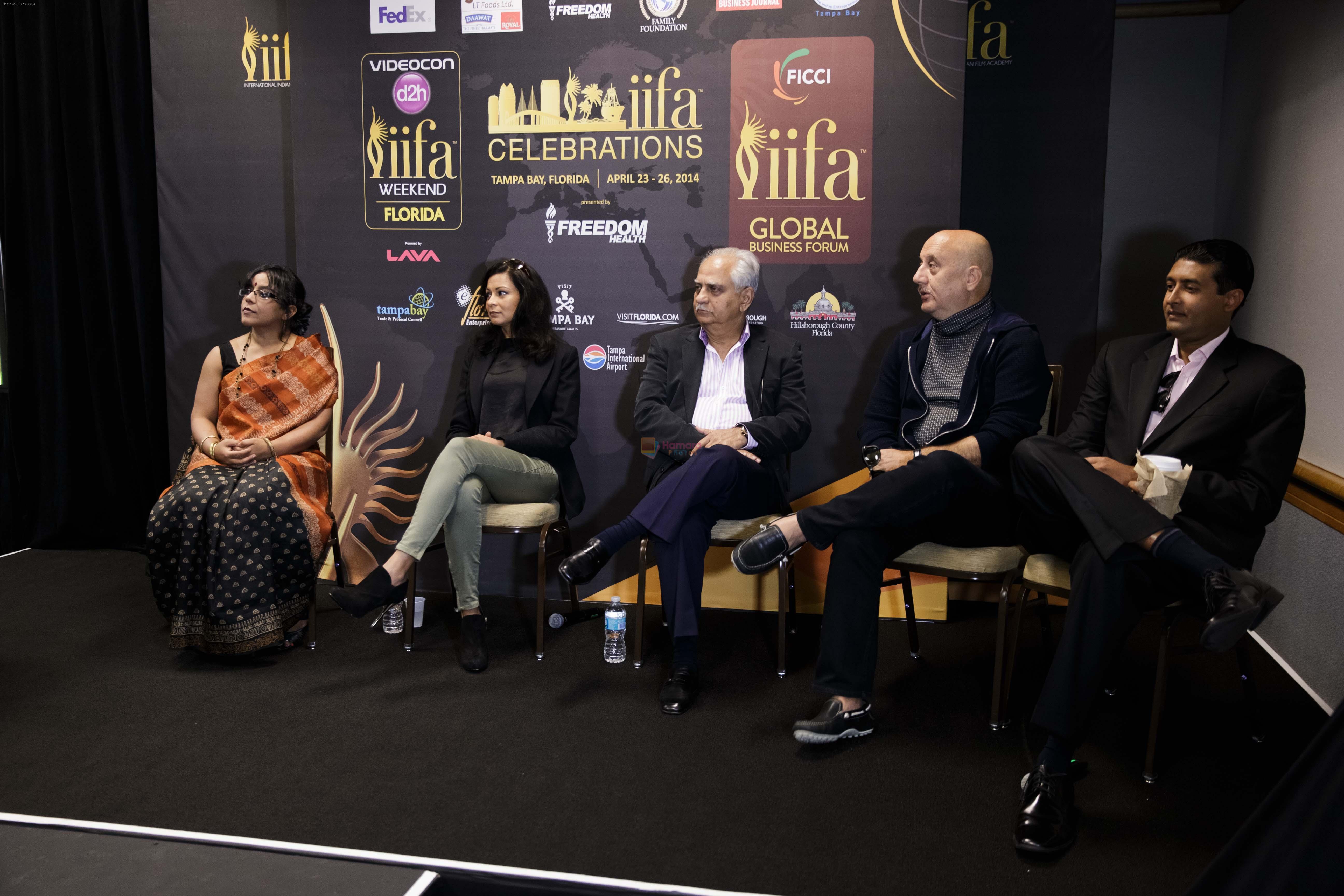 Ramesh Sippy, Anupam Kher at FICCI-IIFA Global Business Forum in Tampa Convention Centre on 25th April 2014