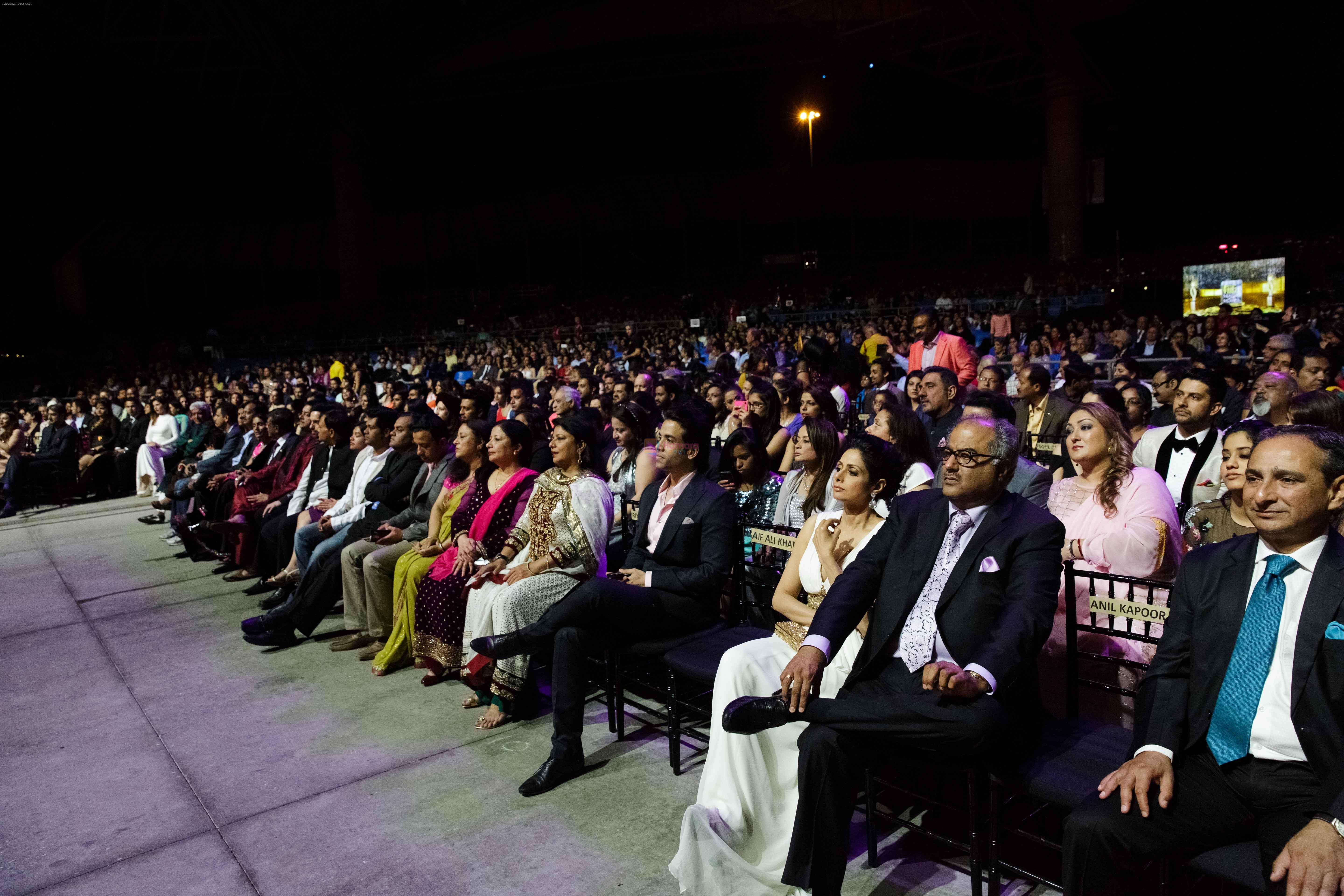 Tusshar Kapoor, Sridevi, Boney Kapoor at IIFA Magic of the Movies in Mid Florida Credit Union Amphitheater on 25th April 2014