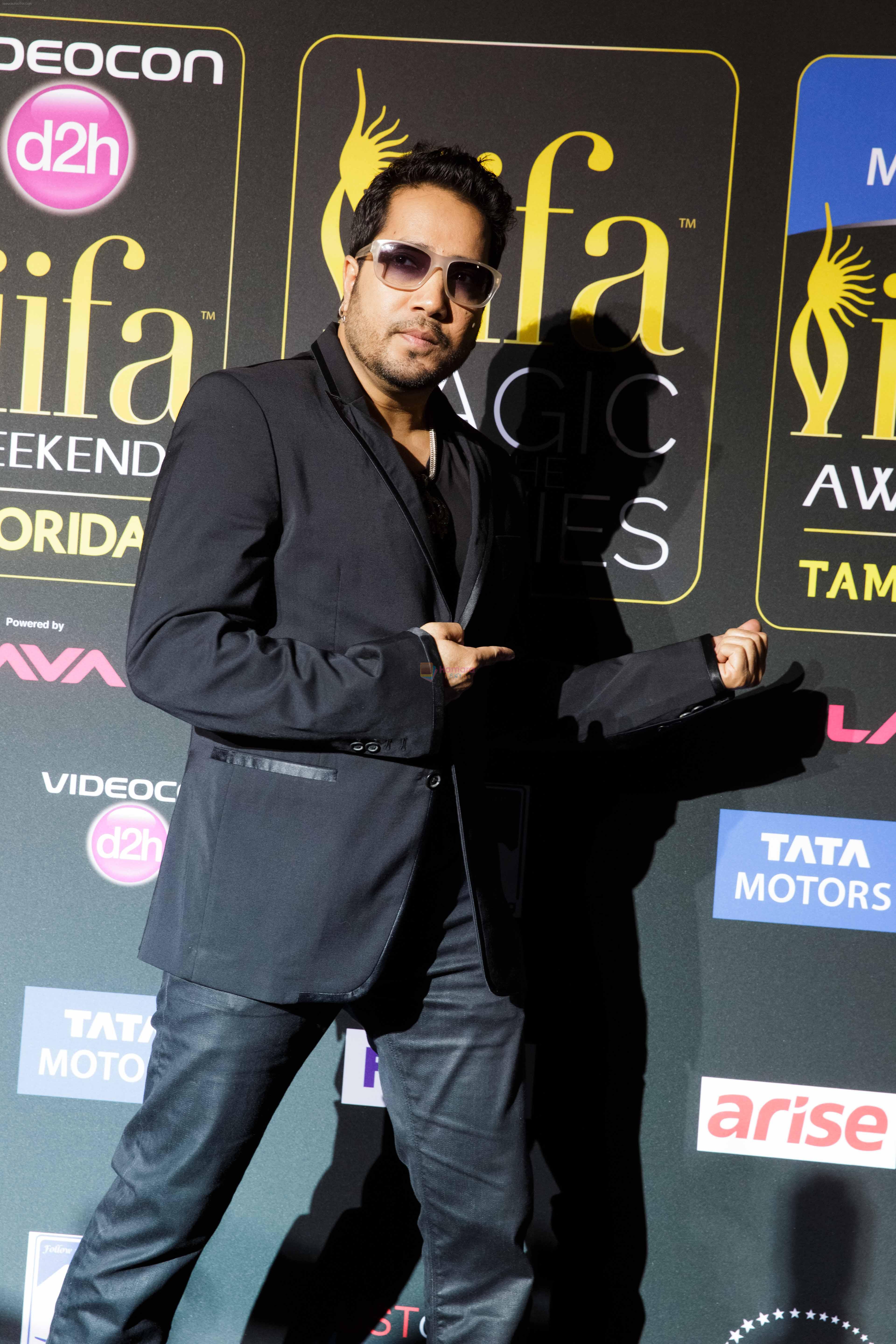 Mika Singh at IIFA Magic of the Movies Green Carpet in Mid Florida Credit Union Amphitheater on 25th April 2014