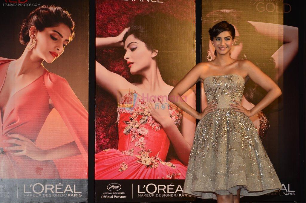 Sonam Kapoor at L_oreal event for Cannes Film Festival in Mumbai on 30th April 2014