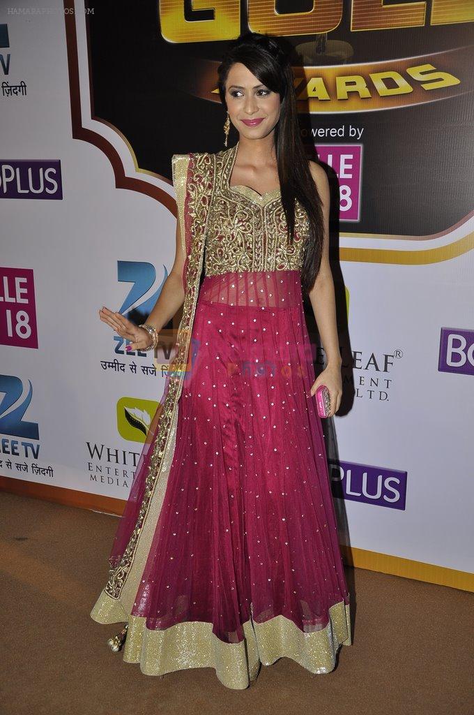 Dimple Jhangiani at Gold Awards red carpet in Filmistan, Mumbai on 17th May 2014