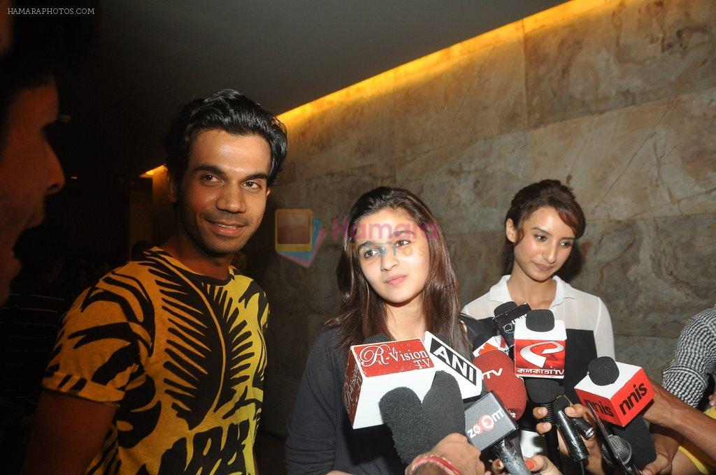 Alia Bhatt, Rajkummar Rao, Patraleka at CityLights film Screening in Lightbox, Mumbai on 18th May 2014