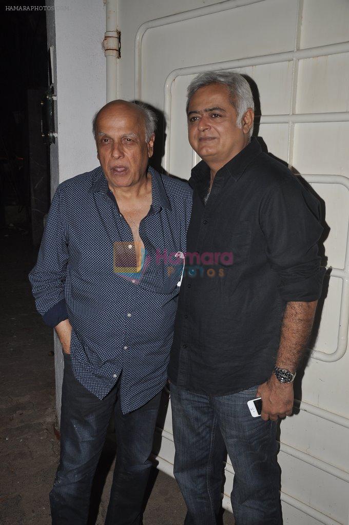 Mahesh Bhatt, Hansal Mehta at Citylights screening in Sunny Super Sound in Mumbai on 19th May 2014