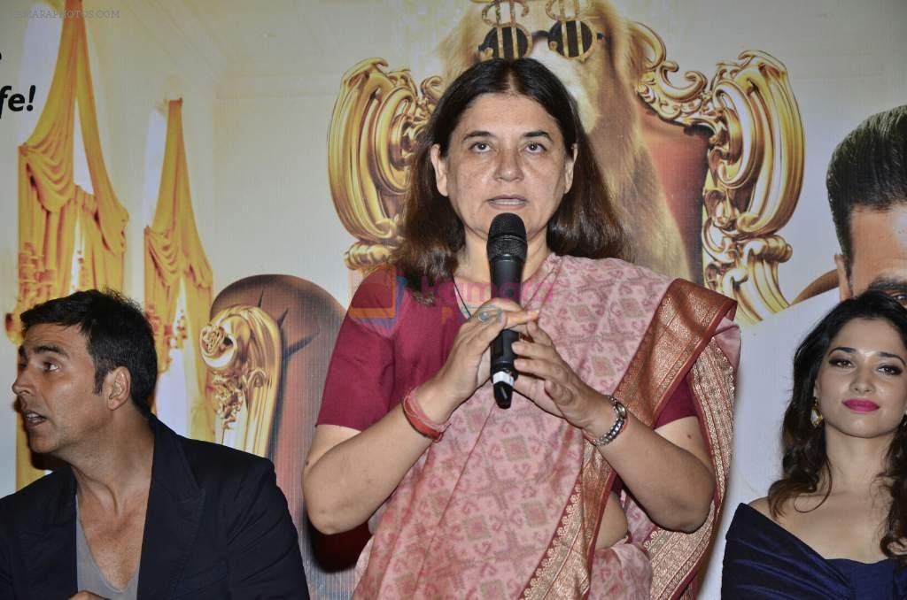 Maneka Gandhi at Akshay Kumar's film It's Entertainment trailor Launch in Mumbai on 19th May 2014