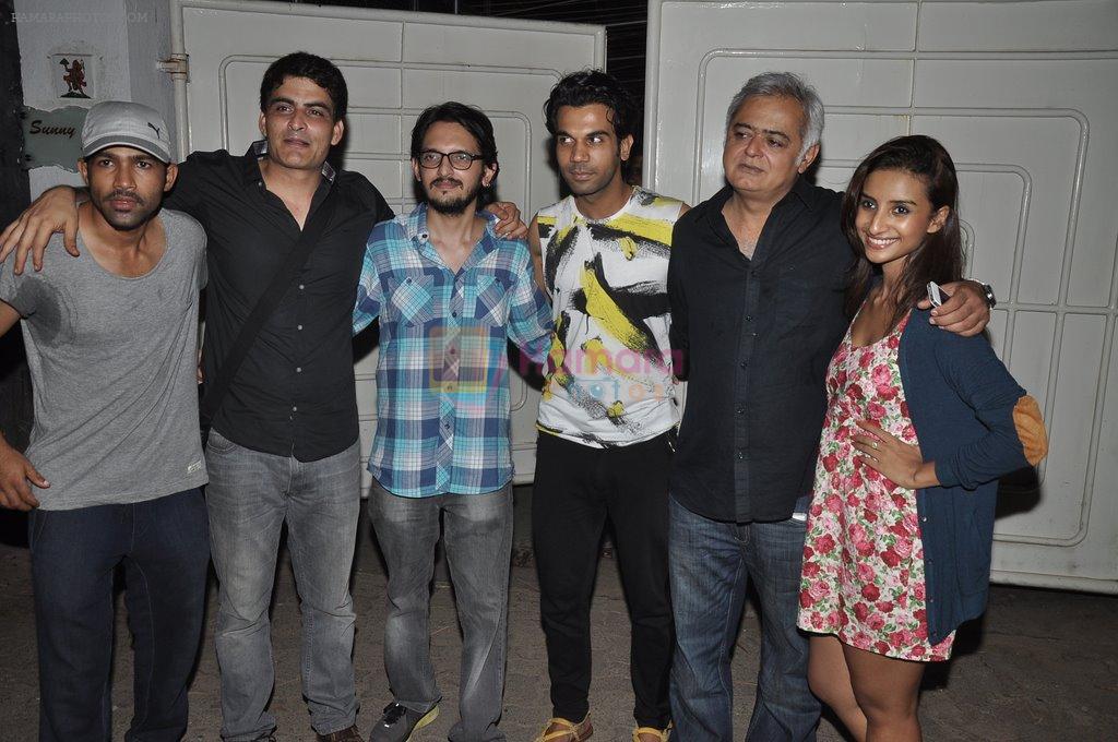 Hansal Mehta, Rajkummar Rao, Patralekha, Vishesh Bhatt at Citylights screening in Sunny Super Sound in Mumbai on 19th May 2014