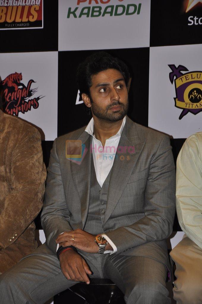 Abhishek Bachchan at pro kabbadi pres meet in ITC, Parel, Mumbai on 20th May 2014