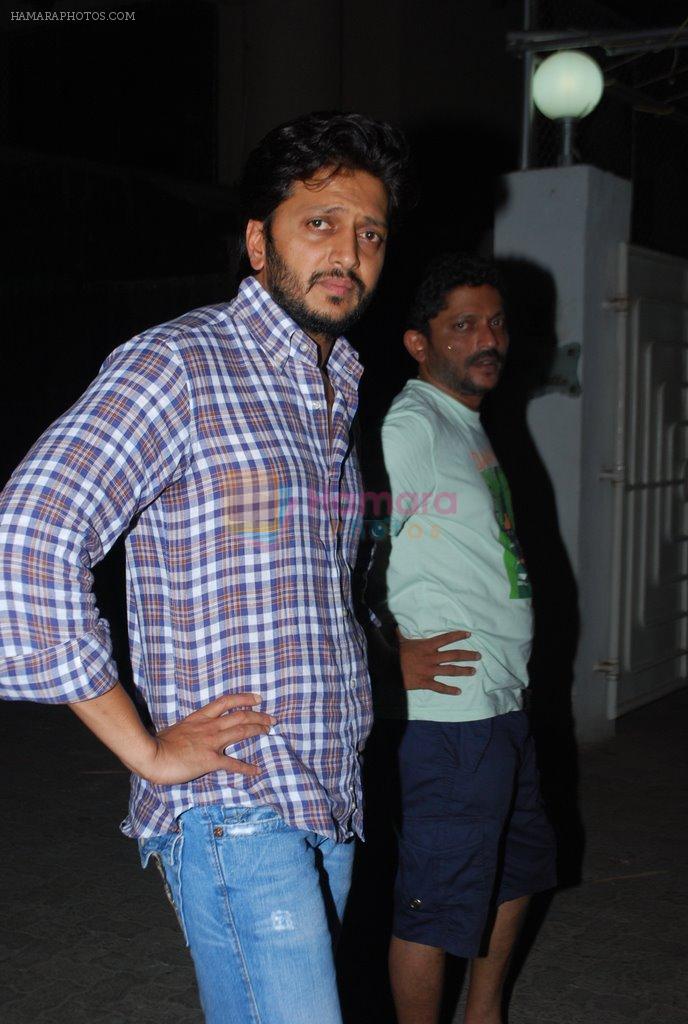 Riteish Deshmukh snapped at Fox Star special screening of X men in Sunny Super Sound, Mumbai on 20th May 2014