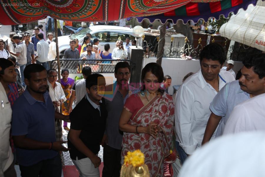 Akkineni Nagarjuna Family at sai baba Temple on 22nd May 2014