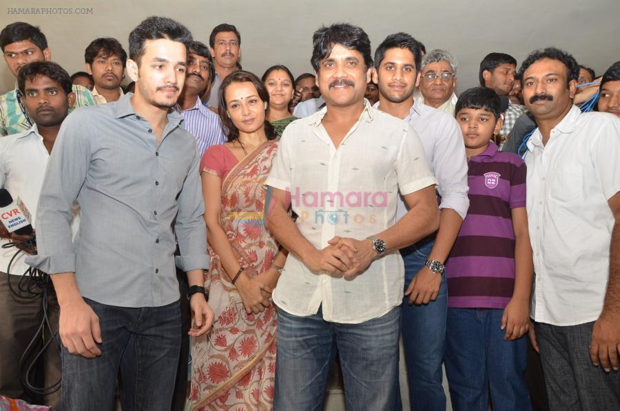 Akkineni Nagarjuna Family at sai baba Temple on 22nd May 2014