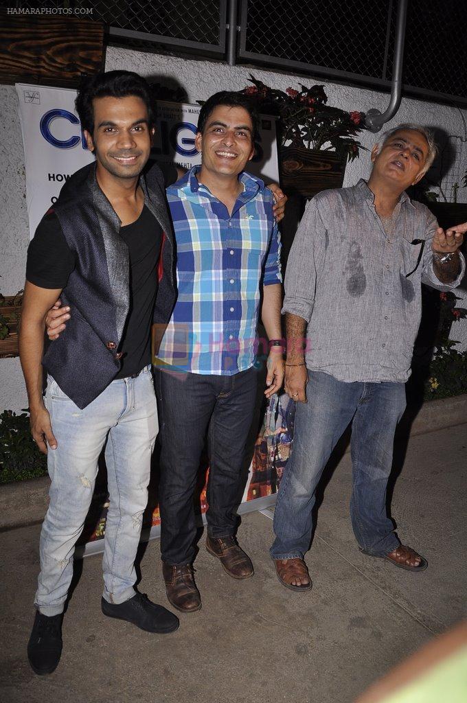 Raj Kumar Yadav, Hansal Mehta at Citylights screening in Sunny Super Sound, Mumbai on 26th May 2014