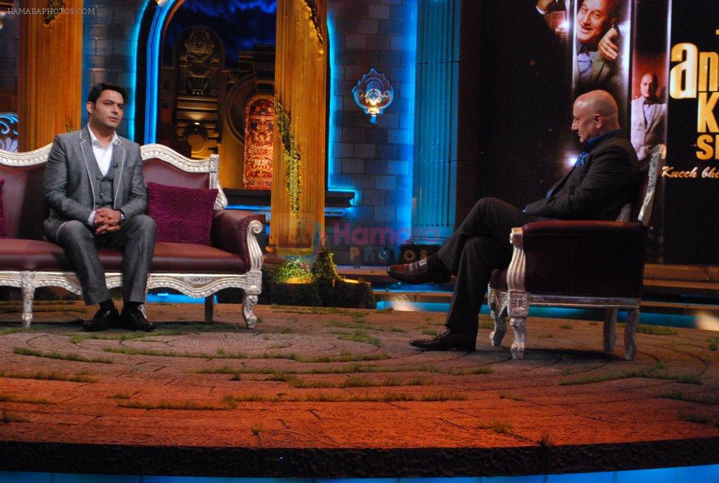 Kapil Sharma on the sets of Sony's new show The Anupam Kher show in Yashraj, Mumbai on 28th May 2014