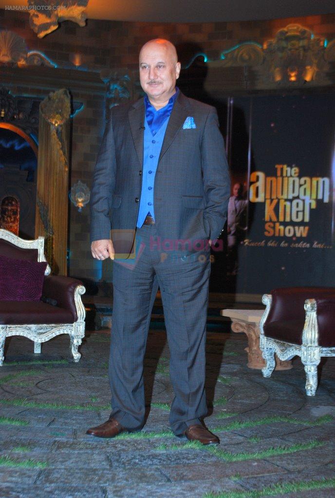 Anupam Kher on the sets of Sony's new show The Anupam Kher show in Yashraj, Mumbai on 28th May 2014