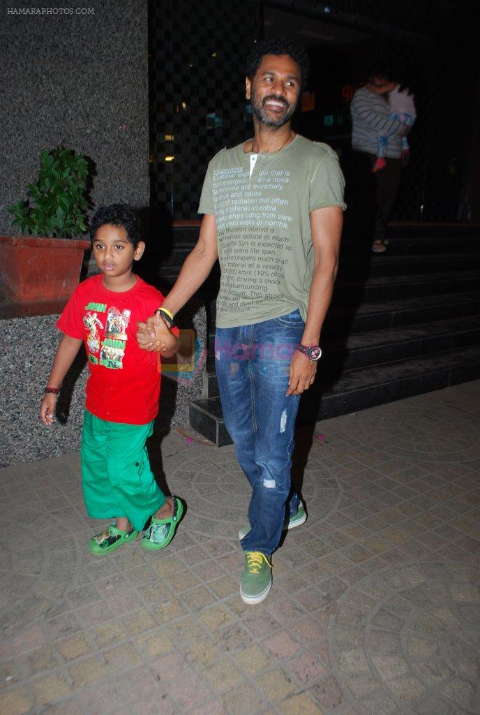 Prabhudeva snapped with son in PVR, Mumbai on 29th May 2014