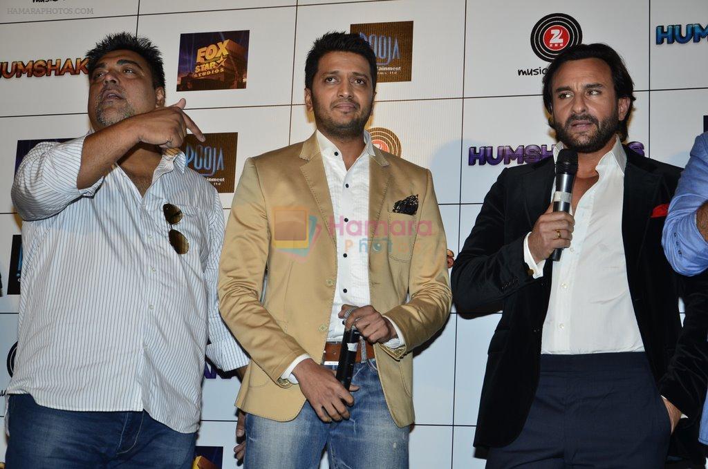 Riteish Deshmukh, Saif Ali Khan, Ram Kapoor at Humshakals Trailer Launch in Mumbai on 29th May 2014