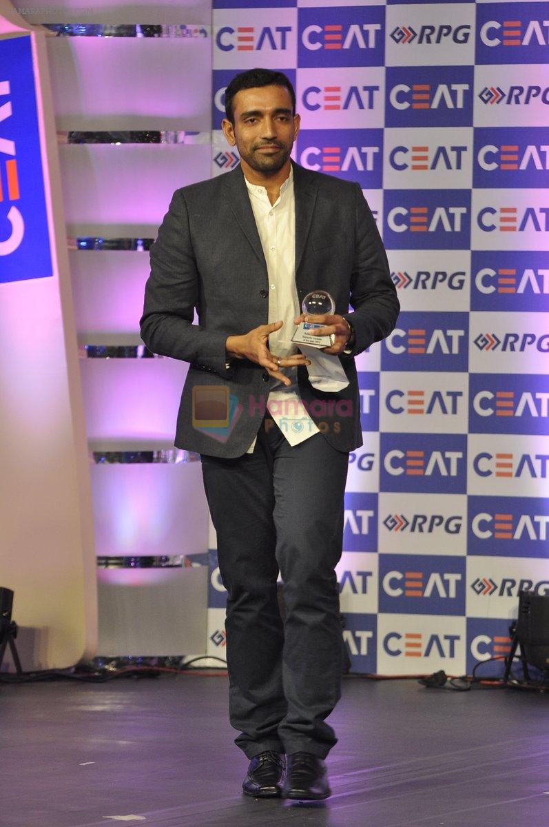 Robin Uthappa at Ceat Cricket rating awards in Trident, Mumbai on 2nd June 2014