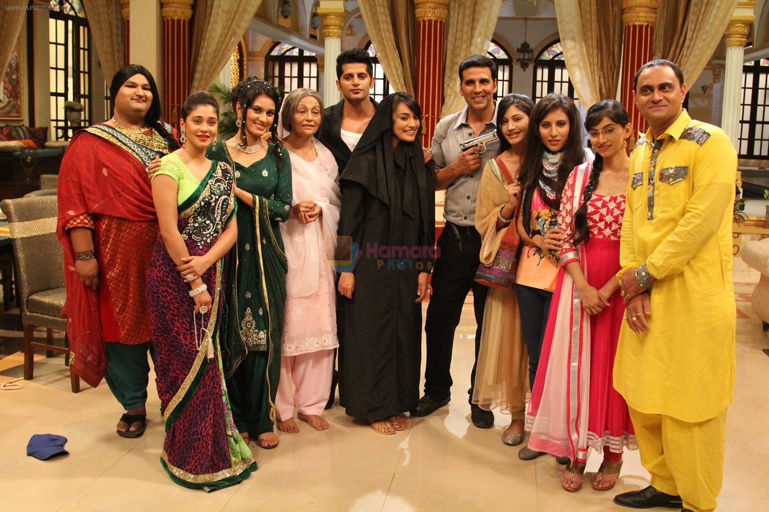 Akshay Kumar's Action Lessons to Surbhi Jyoti on the sets of Qubool Hai on 2nd June 2014