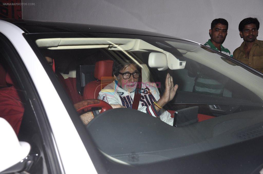 Amitabh Bachchan and Abhishek Bachchan snapped at PVR on 4th June 2014
