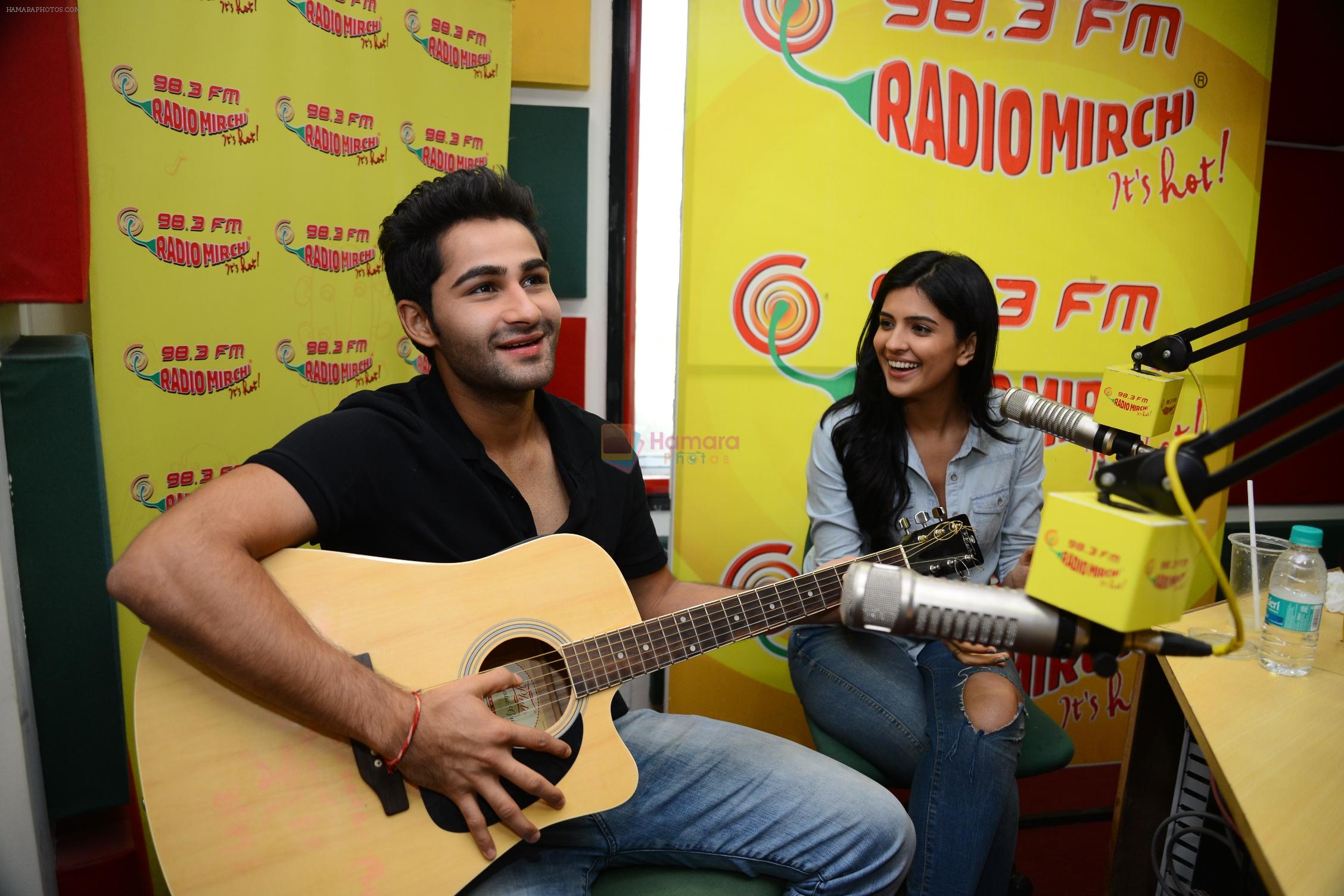 Armaan Jain and Deeksha Seth at Radio Mirchi Mumbai studio for promotion of Lekar Hum Deewana Dil