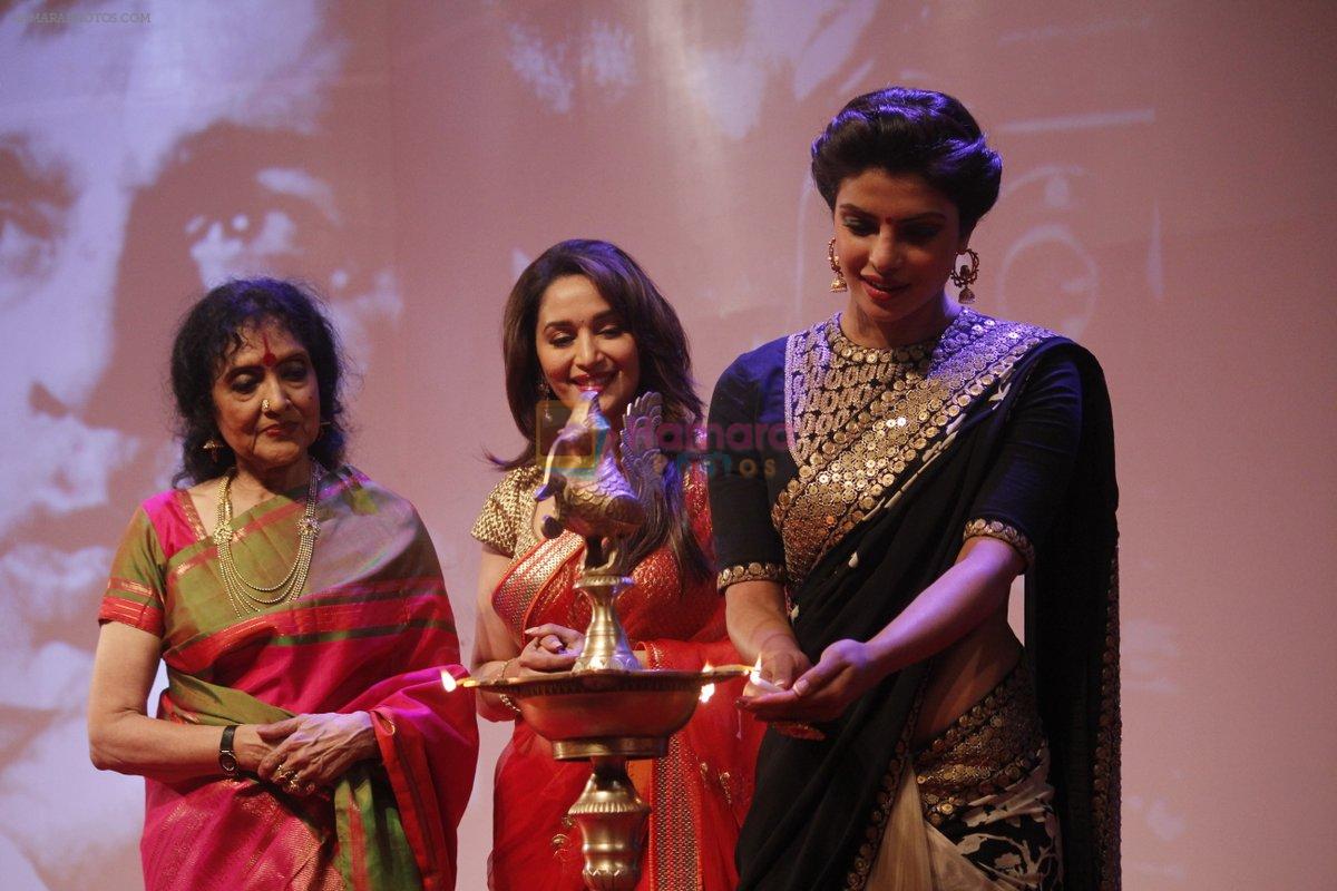 Madhuri Dixit, Priyanka Chopra, Vyjayanthimala at the Launch of Dilip Kumar's biography The Substance and The Shadow in Grand Hyatt, Mumbai on 9th June 2014
