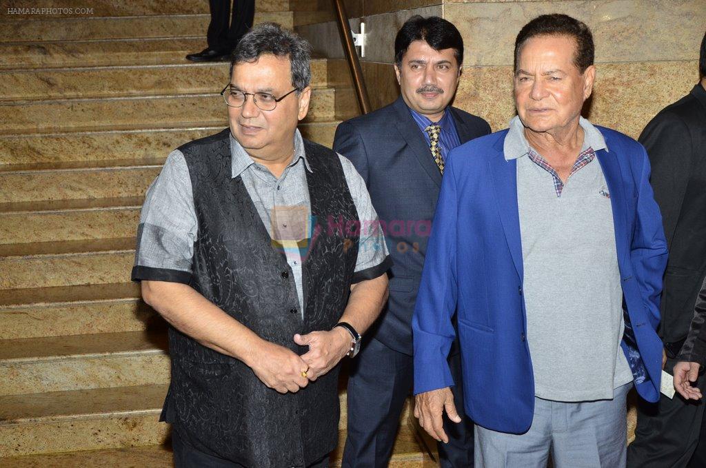 Subhash Ghai, Salim Khan at the Launch of Dilip Kumar's biography The Substance and The Shadow in Grand Hyatt, Mumbai on 9th June 2014