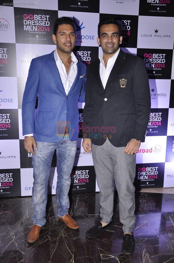 Yuvraj Singh, Zaheer khan at GQ Best Dressed in Mumbai on 14th June 2014